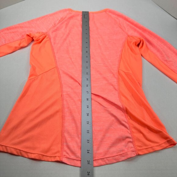 Danskin Now Women's Size Medium Top Athletic Long Sleeve Fitted Orange Preowned - Picture 12 of 13